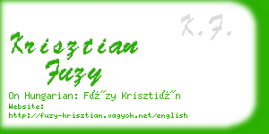 krisztian fuzy business card